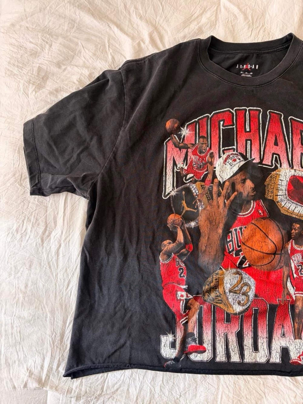 Jordan oversized tee with red and black design